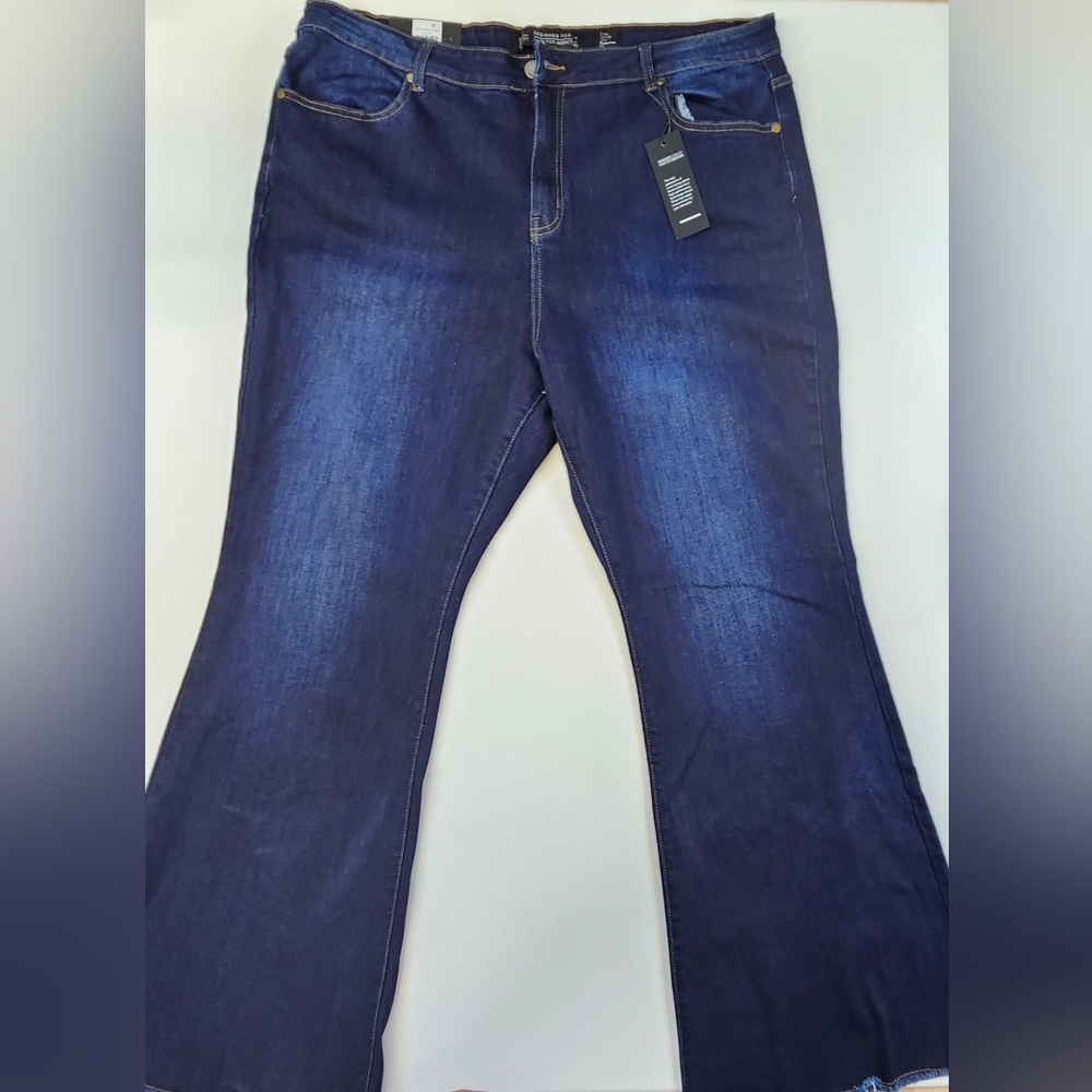 City Chic Size 24 Harley High Rise Dark Stretch Denim Skinny Jeans NWT
